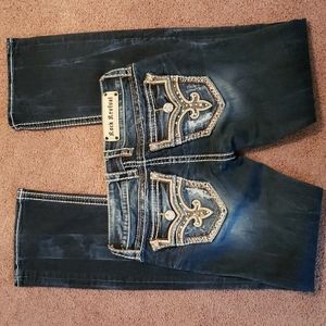 Womens Rock Revival flap pockets boot cut jeans size 27